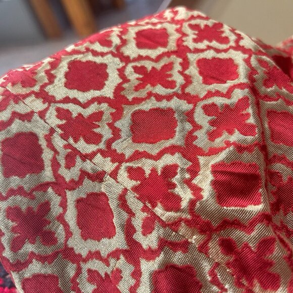 Le Château Vtg “Rhapsody” Maxi Slip Dress Sz M Gold Burnt Orange Velvet Burnout - Picture 8 of 8